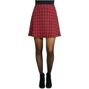 American Eagle Plaid Pull On Lightweight Skirt Size Small